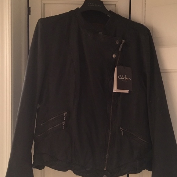 Cole Hahn women's leather jacket.