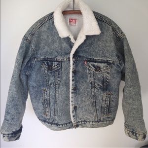 Vintage Levi's sherpa trucker jacket Men's L