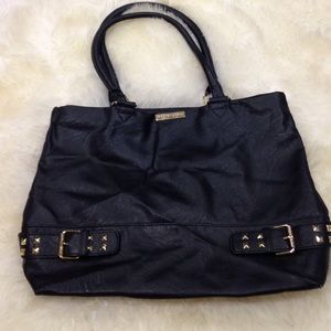 Black leather purse