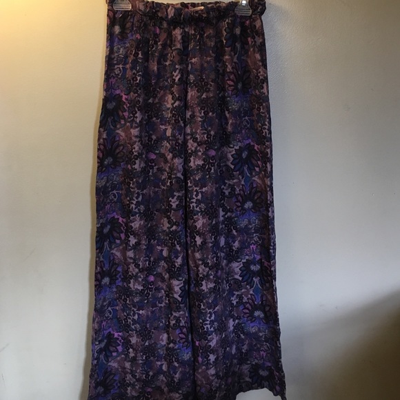 Silk stretchy bohemian loose pants