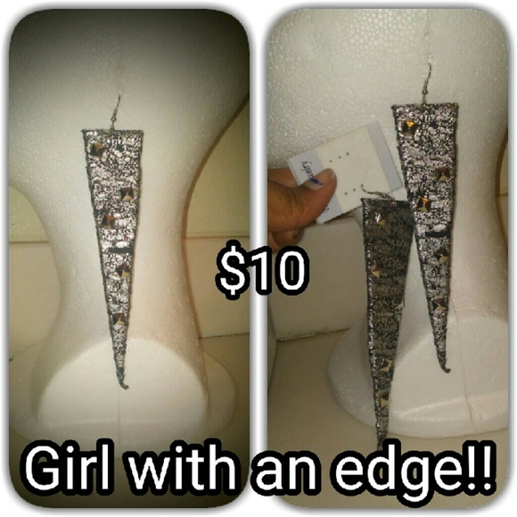 Metallic Triangle Earrings
