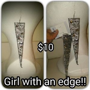 Metallic Triangle Earrings