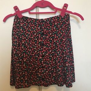 Lush floral printed skirt