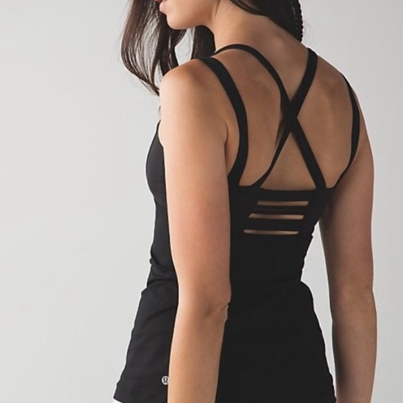 Lululemon Happy Tank in black size 8