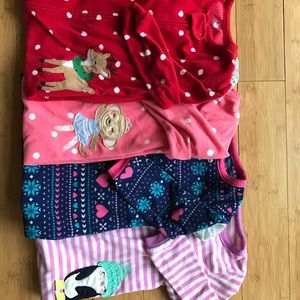 4 fleece footed pajamas