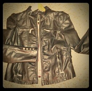 Jou jou faux leather jacket