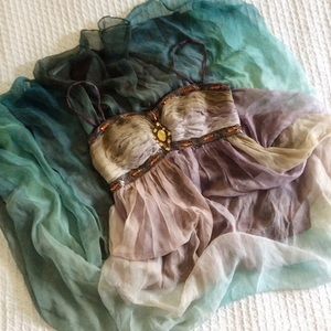 DAVE & JOHNNY flowy ombré gown