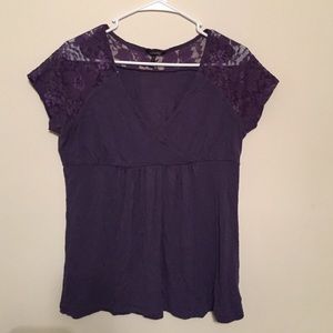 Purple empire waist shirt