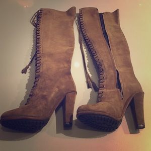 All Saints Leather Over the Knee Boots