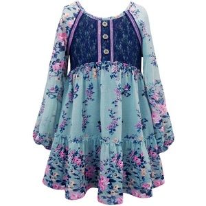 🚺👗Girls 4-16 Mix Media Babydoll Dress TRULY ME