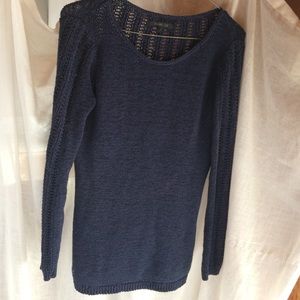 navy knit sweater