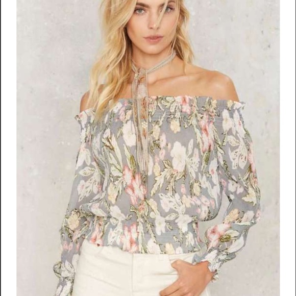Sheer floral top