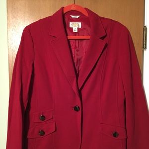 Talbots - wool blend suit jacket and skirt.