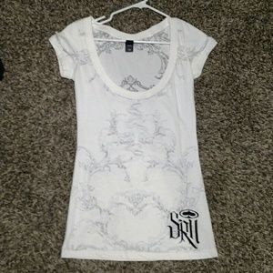 SRH white burnout tee
