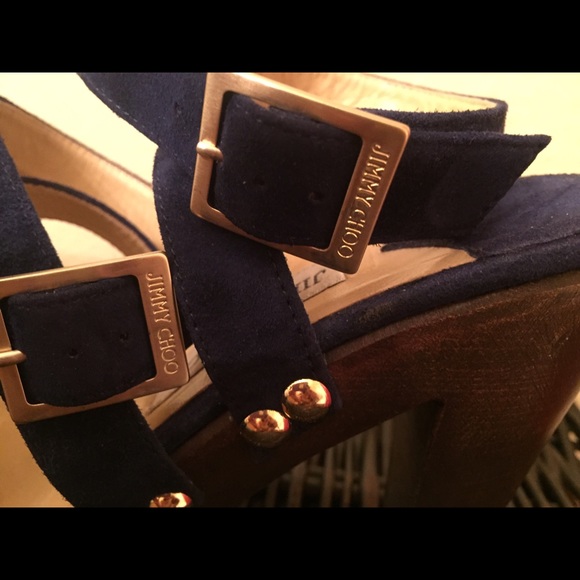 Jimmy Choo Navy suede sandal