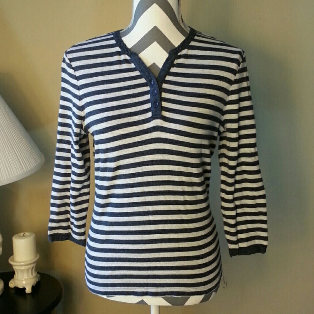 Croft & Barrow Striped Cotton Blend Shirt / Jersey