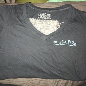 Salt life gray short sleeve shirt