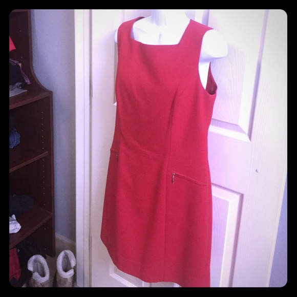 Hannah Hardy red sleeveless dress