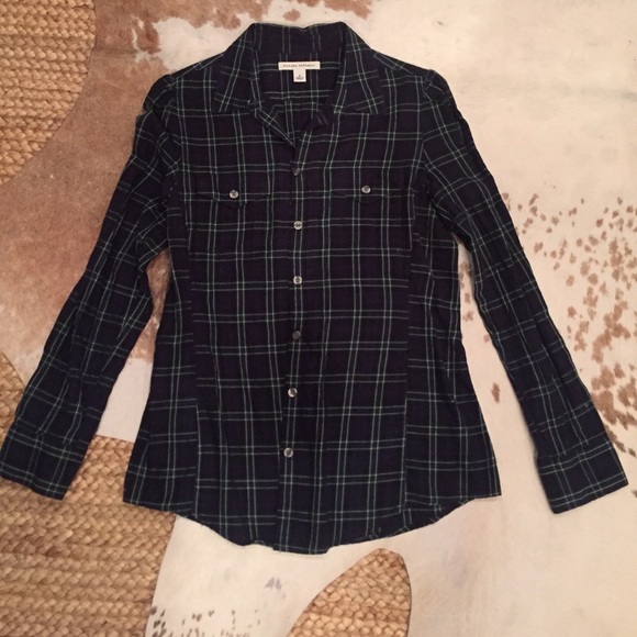 Banana Republic slim fit plaid button down