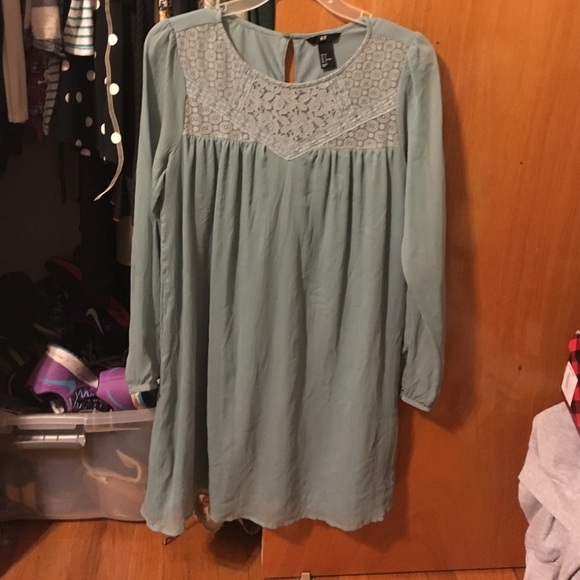 H&M powder blue shift dress