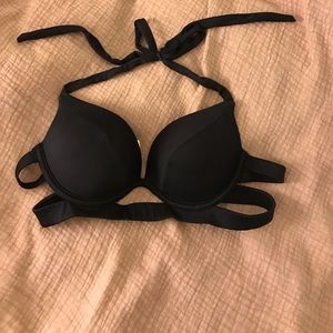 VS 34b push up black strappy bikini top