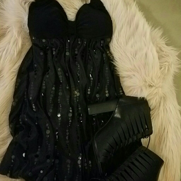 Charlotte Russe Black Party Dress (like new)