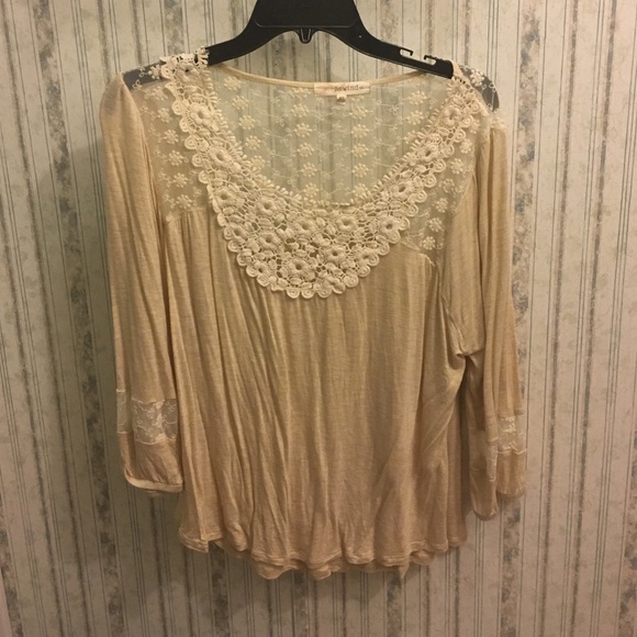 Cream Lace Top