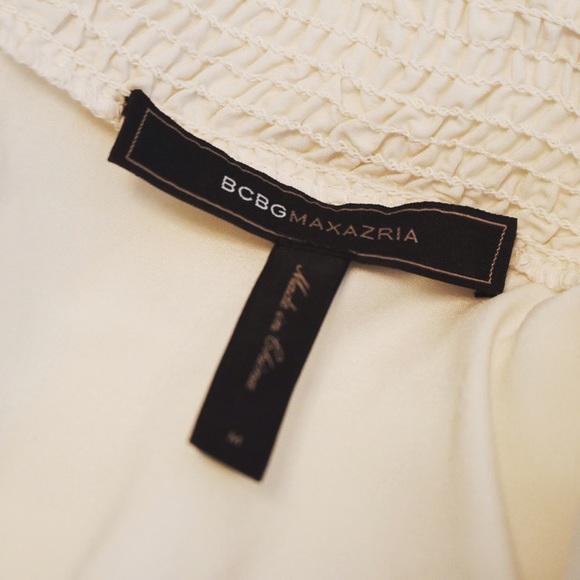 BCBG MAXAZRIA Silk Cream Blouse - Picture 3 of 3