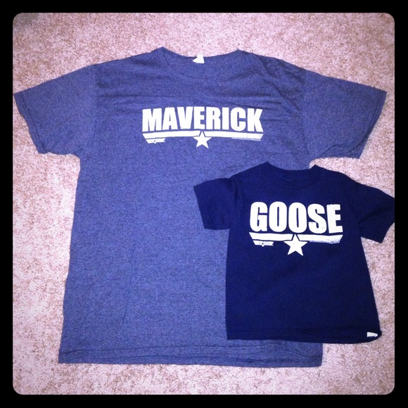 Father/Son Top Gun shirts- sold as a pair!