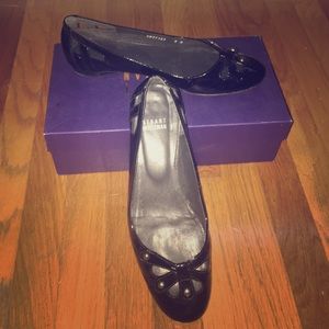 Stuart Weitzman Black Patent Ballet Flats