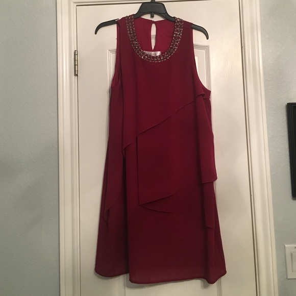 Cocktail Maroon Dress - Picture 1 of 2