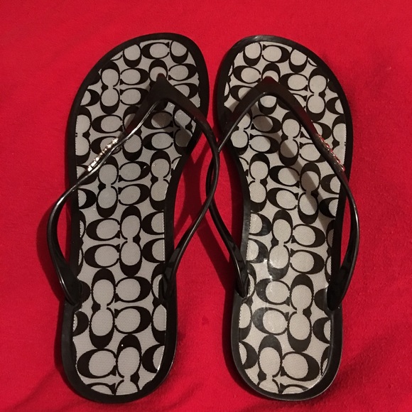 Coach Black and grey sandals