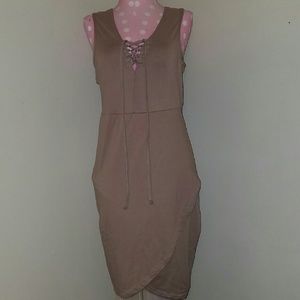 Tan bodycon dress