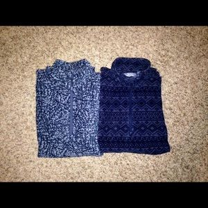 Set of Eddie Bauer quarter zip fleece size small