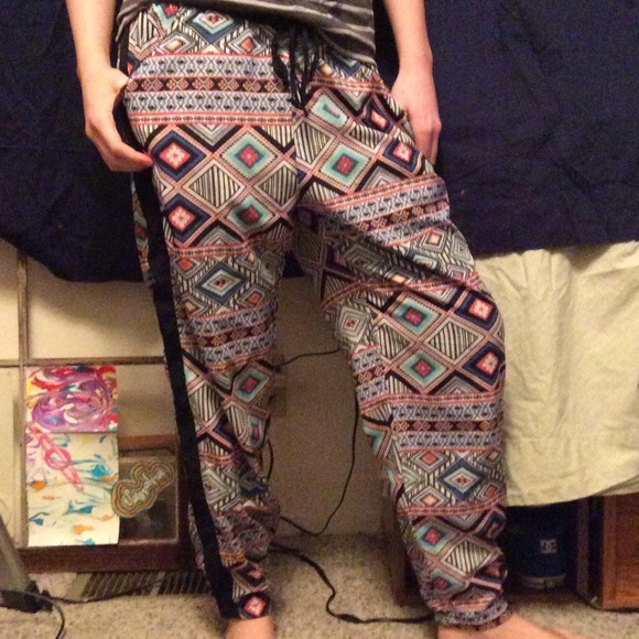 Colorful, tribal print, joggers