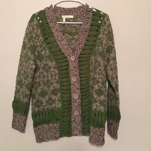 Never worn green and tan sweater