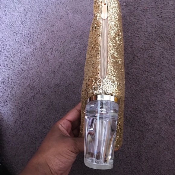 Metallic Glitter Ankle Booties Clear Glass Heel - Picture 6 of 7