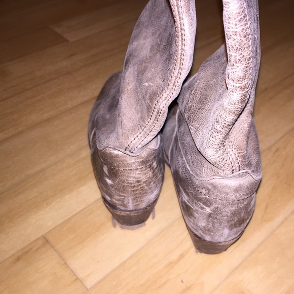 Frye "Jane" Tall Cuff Boot in Slate - Picture 3 of 4