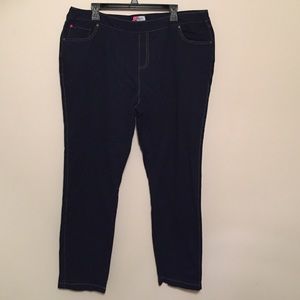 Never worn! Dark wash jeggings