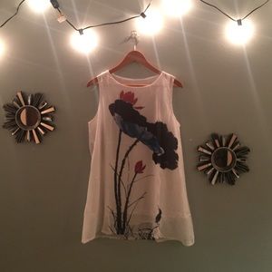 Floral tank top blouse