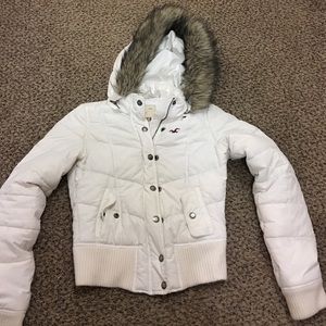 Hollister fur hooded parka