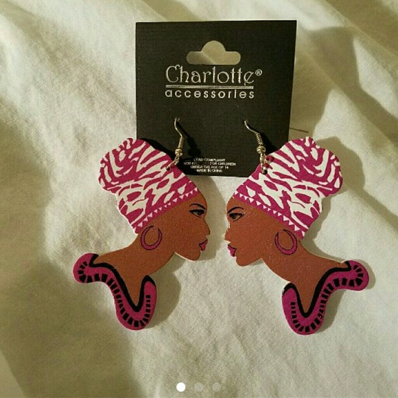African-inspired Wooden Earrings