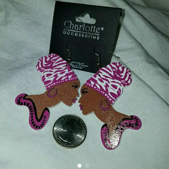 African-inspired Wooden Earrings