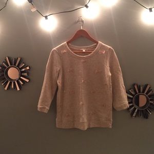 Lauren Conrad Tan Bow Sweater