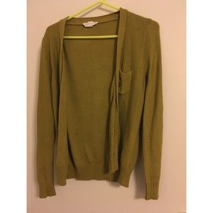 Forever 21 Chartreuse Cardigan - M