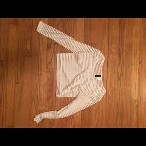 White striped crop top