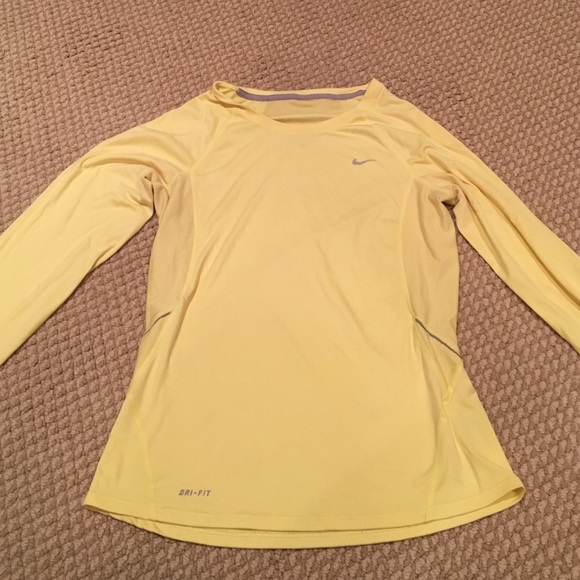 Yellow nike workout top