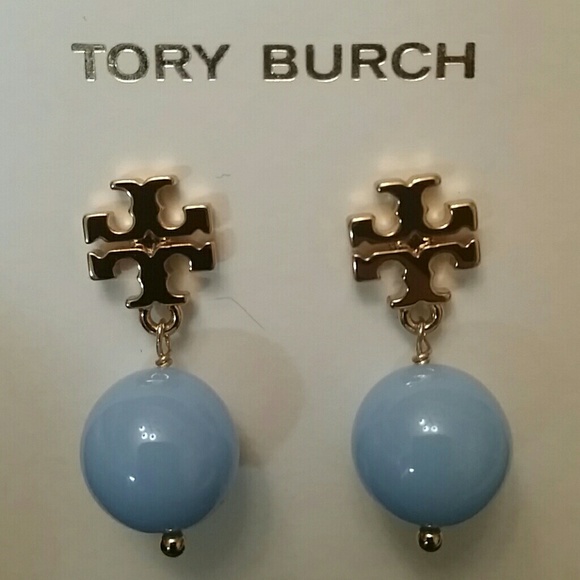 Tory Burch Gold and Blue Earrings  (NWT )