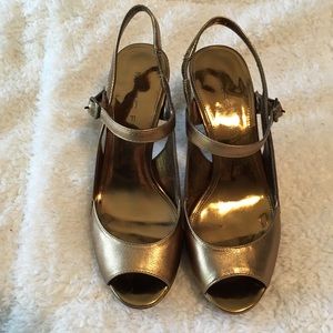 Marc Fisher Bronze Heels Size 5