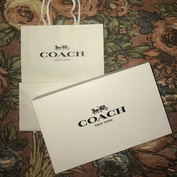 Empty coach box and shopping bag . For wallet .